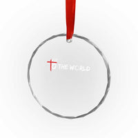 Jesus Christian Christmas Crystal Glass Ornament Joy To The World TS14
