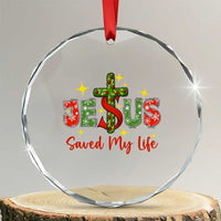 Jesus Christian Christmas Crystal Glass Ornament Religious Cross Bible Verse TS14