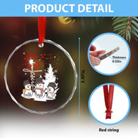 Jesus Christian Crystal Glass Ornament Faith Hope Love Snowman Dandelion Xmas TS09