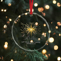 Jesus Christian Crystal Glass Ornament Let Your Light Shine Matthew 5:16 TS14