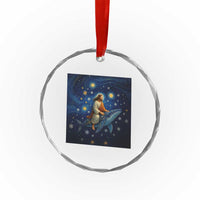 Jesus Christian Crystal Glass Ornament Stary Night Van Gogh Christmas TS14