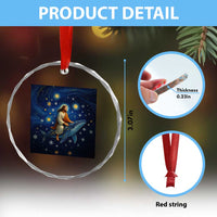 Jesus Christian Crystal Glass Ornament Stary Night Van Gogh Christmas TS14