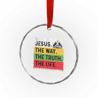 Jesus Christian Crystal Glass Ornament The Way The Truth The Life Nativity Scene TS14