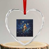 Jesus Christian Heart Crystal Glass Ornament Stary Night Van Gogh Christmas - Wonder Print Shop
