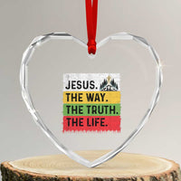 Jesus Christian Heart Crystal Glass Ornament The Way The Truth The Life Nativity Scene - Wonder Print Shop