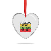 Jesus Christian Heart Crystal Glass Ornament The Way The Truth The Life Nativity Scene - Wonder Print Shop