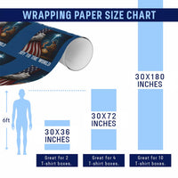 Jesus Christian Wrapping Paper Roll American Flag Joy To The World Christmas - Wonder Print Shop