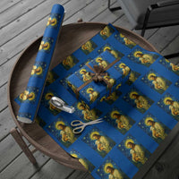 Jesus Christian Wrapping Paper Roll Hug Lamb Starry Night Van Gogh - Wonder Print Shop