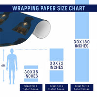 Jesus Christian Xmas Wrapping Paper Roll Christian Saints Praying Under The Star of Bethlehem - Wonder Print Shop