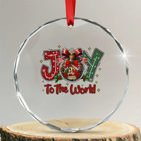 Jesus Christmas Crystal Glass Ornament Joy To The World - Wonder Print Shop