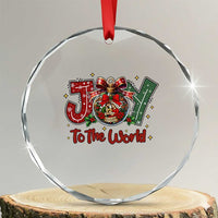 Jesus Christmas Crystal Glass Ornament Joy To The World TS14