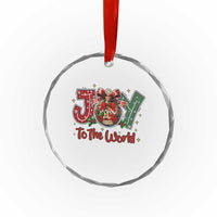 Jesus Christmas Crystal Glass Ornament Joy To The World - Wonder Print Shop