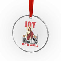 Jesus Christmas Crystal Glass Ornament Joy To The World Christian TS14