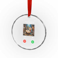 Jesus Christmas Crystal Glass Ornament Video Call Nativity Scene Funny Christian Xmas - Wonder Print Shop