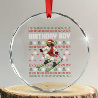 Jesus Christmas Meme Crystal Glass Ornament Snowboard Birthday Boy Ugly Xmas TS14
