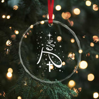 Jesus Christmas Tree Crystal Glass Ornament Christian Faith - Wonder Print Shop