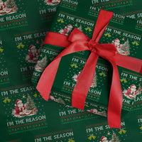 Jesus Christmas Wrapping Paper Roll Santa With Jesus Baby Reason Xmas - Wonder Print Shop