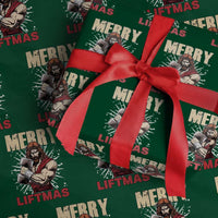 Jesus Gym Christmas Wrapping Paper Roll Merry Liftmas Xmas - Wonder Print Shop