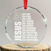 Jesus Is My Everything My God My Lord And Savior Christian Crystal Glass Ornament TS11
