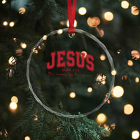 Jesus is the Reason Christmas Crystal Glass Ornament Christian Varsity - Wonder Print Shop