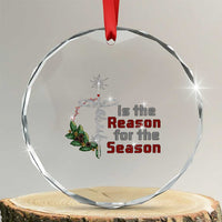 Jesus Is The Reason For The Season Crystal Glass Ornament TS09