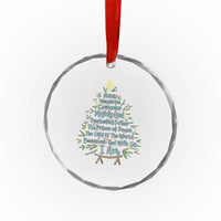 Jesus Names Christmas Tree Crystal Glass Ornament Christian Bible Verse Xmas - Wonder Print Shop