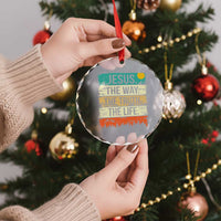 Jesus The Way The Truth The Life Crystal Glass Ornament Blessed Christians - Wonder Print Shop