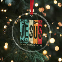 Jesus The Way The Truth The Life Crystal Glass Ornament Christian Worship - Wonder Print Shop