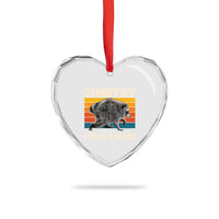 Jimothy from Seattle WA Feral Legend Raccoon Heart Crystal Glass Ornament Viral Trash Panda Retro Sunset Strip Graphic