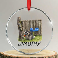 Jimothy Raccoon Crystal Glass Ornament Cute Seattle Trash Panda Viral Meme