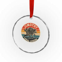 Jimothy Raccoon Seattle Feral Legend Crystal Glass Ornament Funny Trash Panda Meme Retro