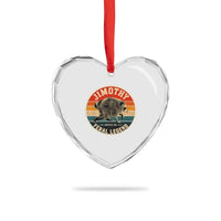 Jimothy Raccoon Seattle Feral Legend Heart Crystal Glass Ornament Funny Trash Panda Meme Retro