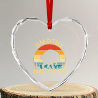 Jimothy Raccoon Seattle Heart Crystal Glass Ornament Funny Seattle Feral Legend Animal Meme