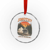 Jimothy Raccoon Seattle Meme Crystal Glass Ornament Viral Trash Panda Do Not Pet The Round King