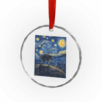 Jimothy Seattle Raccoon Starry Night Parody Graphic Crystal Glass Ornament Trash Panda Feral Legend Supporter