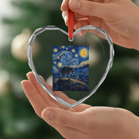 Jimothy Seattle Raccoon Starry Night Parody Graphic Heart Crystal Glass Ornament Trash Panda Feral Legend Supporter