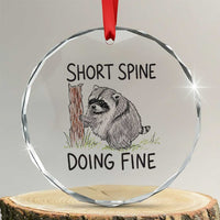 Jimothy Short Spine Doing Fine Inspirational Crystal Glass Ornament Viral Seattle Raccoon Crayon Drawing Graphic