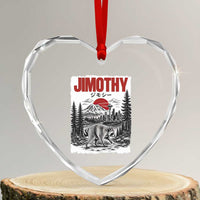 Jimothy The Raccoon Heart Crystal Glass Ornament Seattle Skyline Mount Rainier Japanese Retro Vintage Art
