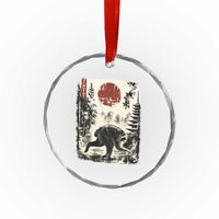 Jimothy the Raccoon Japanese Ukiyo-e Style Vintage Graphic Crystal Glass Ornament Viral Seattle Trash Panda Feral Legend Supporter