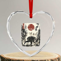 Jimothy the Raccoon Japanese Ukiyo-e Style Vintage Graphic Heart Crystal Glass Ornament Viral Seattle Trash Panda Feral Legend Supporter