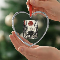 Jimothy the Raccoon Japanese Ukiyo-e Style Vintage Graphic Heart Crystal Glass Ornament Viral Seattle Trash Panda Feral Legend Supporter