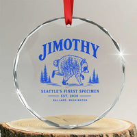 Jimothy Viral Raccoon From Seattle Crystal Glass Ornament Funny Trash Panda Wildlife Seattle Feral Legend