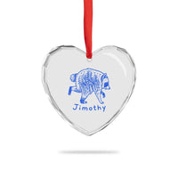 Jimothy Viral Raccoon Heart Crystal Glass Ornament Funny Trash Panda Wildlife