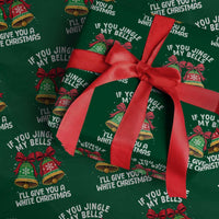Jingle Bell Christmas Wrapping Paper Roll Funny Naughty White Elephant Gag Gift Exchange - Wonder Print Shop