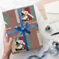 Jiu Jitsu Christmas Wrapping Paper Roll Retro Merry Choke Mas Tappy New Year Martial Arts BJJ Lover - Wonder Print Shop
