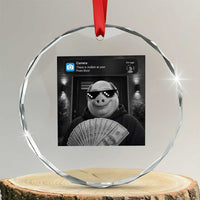 John Pork Meme Crystal Glass Ornament There Is Motion At Your Front Door Funny Brainrot