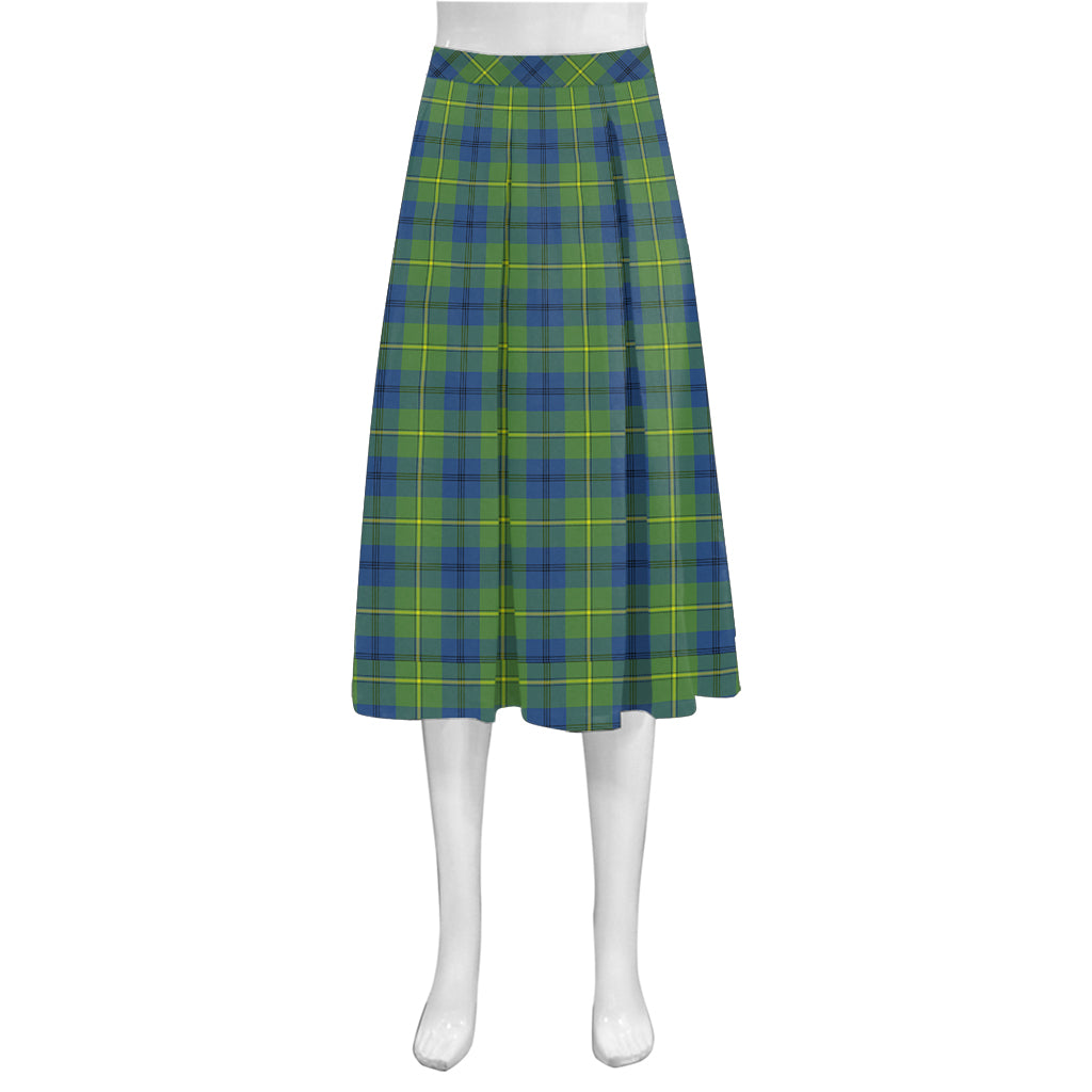Johnstone (Johnston) Ancient Tartan Aoede Crepe Skirt, Scottish Tartan Women's Skirt TS23