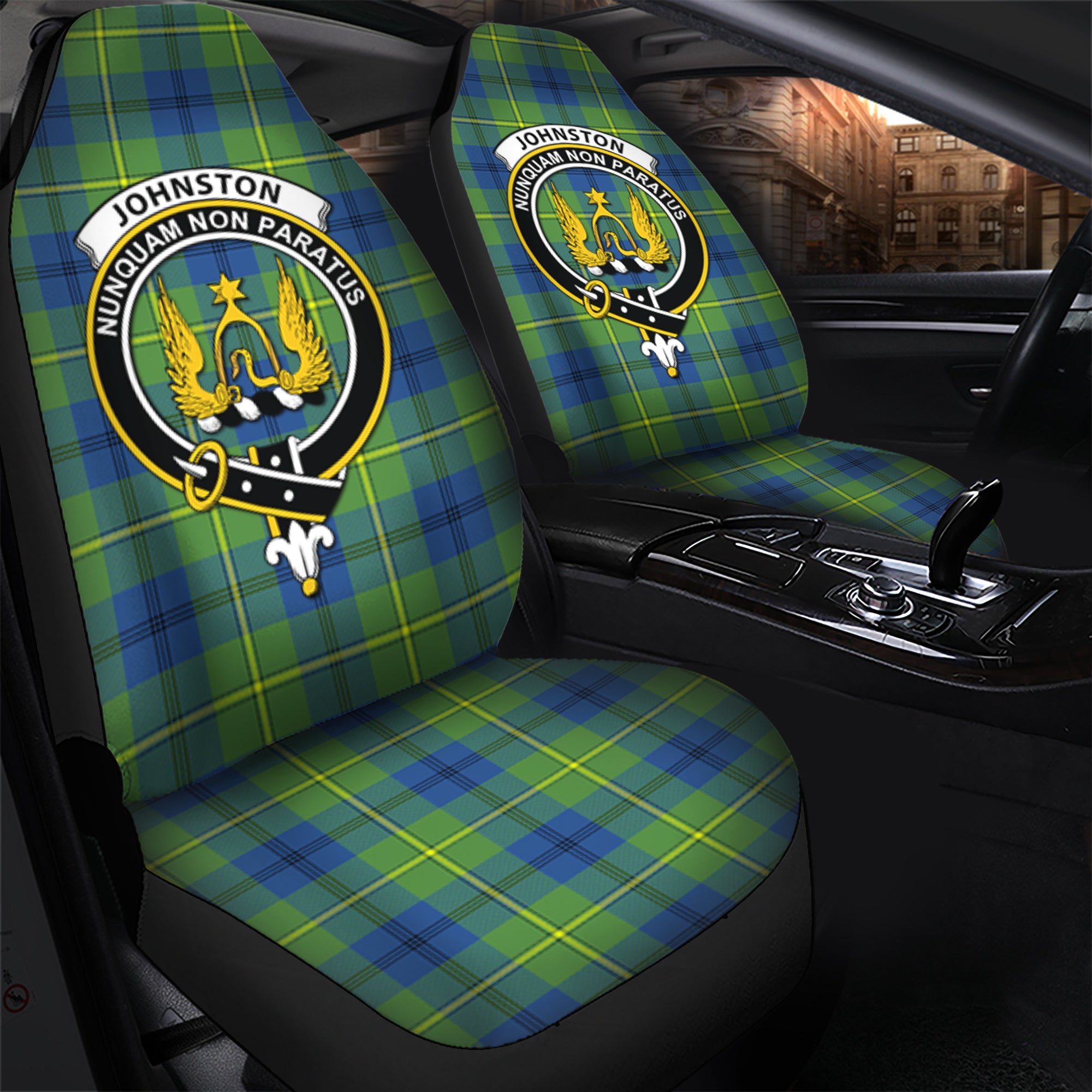 Johnston Ancient Clan Tartan Car Seat Cover, Family Crest Tartan Seat Cover TS23