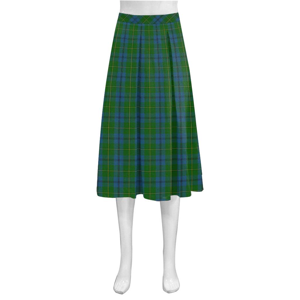Johnstone (Johnston) Modern Tartan Aoede Crepe Skirt, Scottish Tartan Women's Skirt TS23