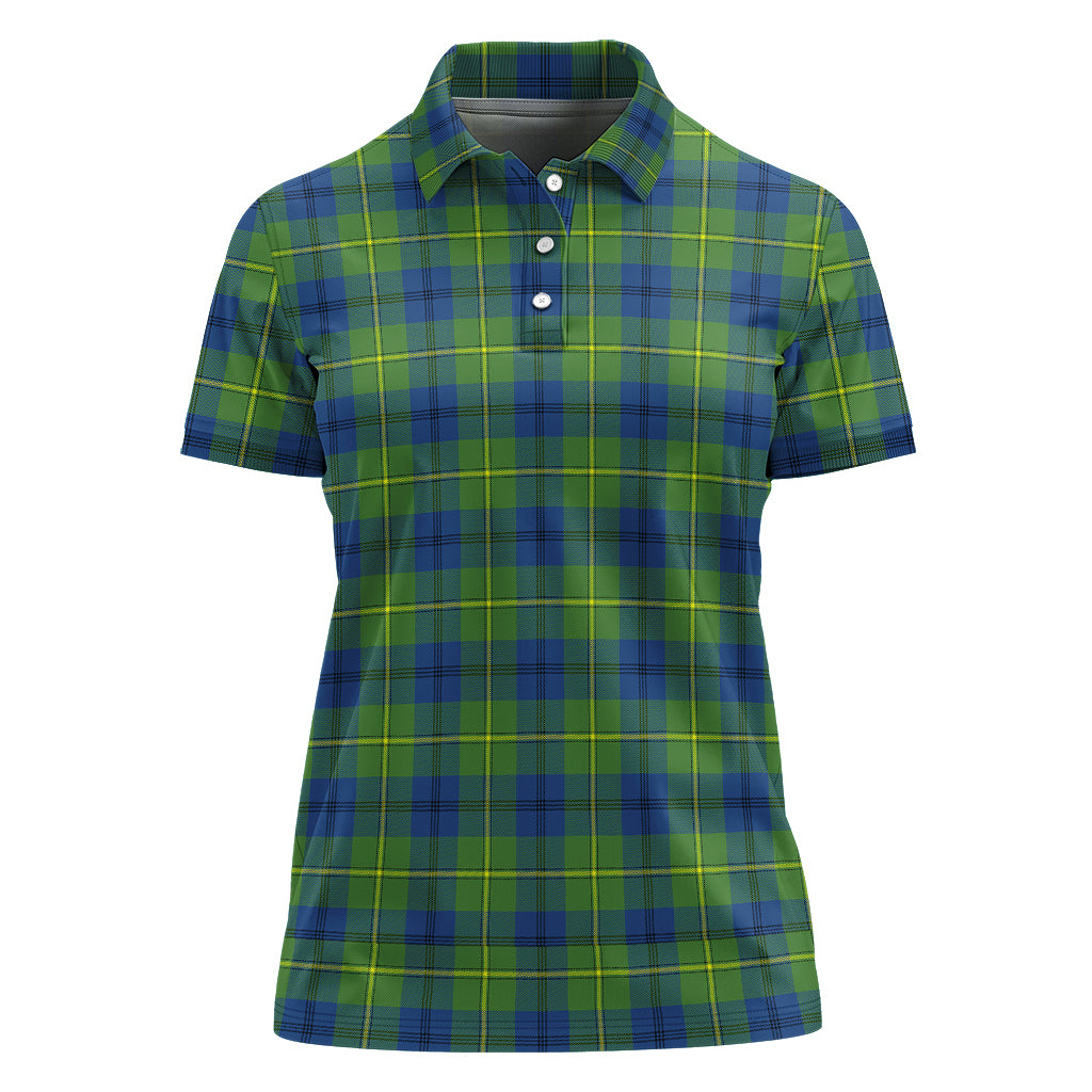 johnstone-johnston-ancient-scottish-tartan-golf-polo-for-women-tartan-womens-polo-shirts